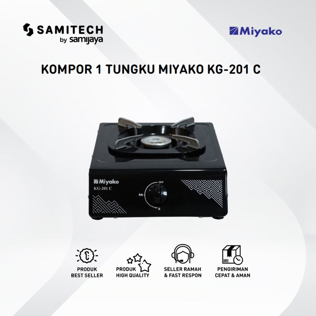 KOMPOR 1 TUNGKU MIYAKO KG-201C / KG 201C / KG 201 C BERGARANSI