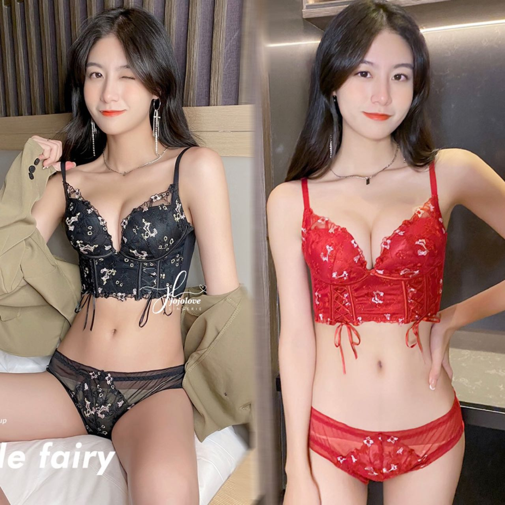 Jojolovers 354 Sexy Korset Bra Push Up Bustier Set