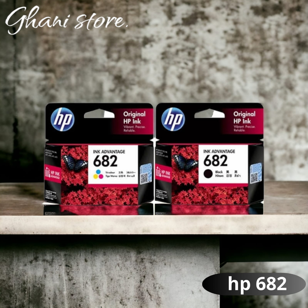 Tinta HP 682 (Black + Colour) Original Cartridge 1 Set Tinta Printer HP 1216 2335 2336 2337 2775