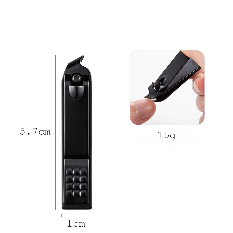 ED - GUNTING KUKU STAINLESS STEEL HITAM DOFF SUDUT MIRING LANCIP TAJAM-NAIL CLP - CORNER