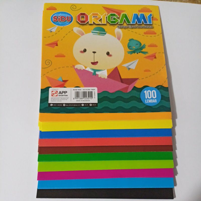 

Origami Sidu 16x16 Kertas Lipat Warna isi 100Lembar