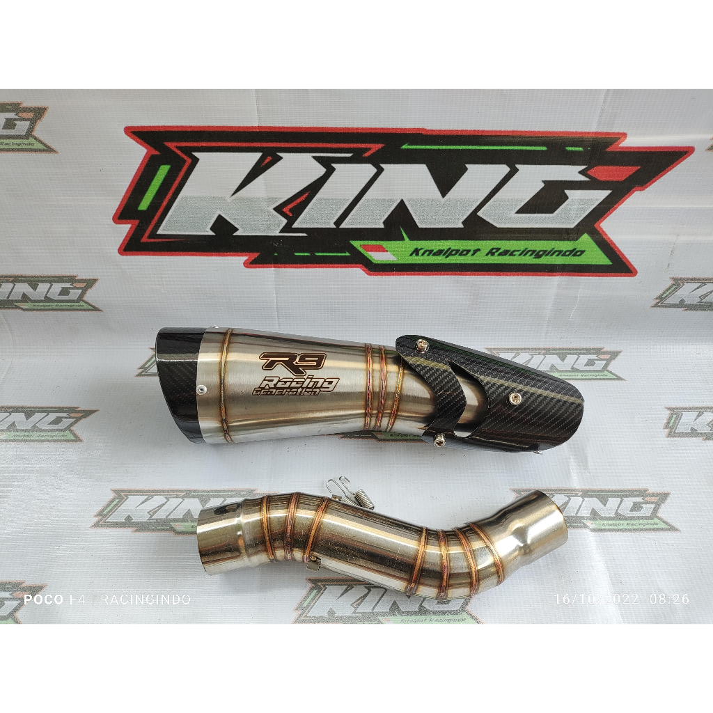 knalpot r9 h2 ss slip on cbr 250 rr cbr 150 r ninja mono ninja 250 fi/karbu dll