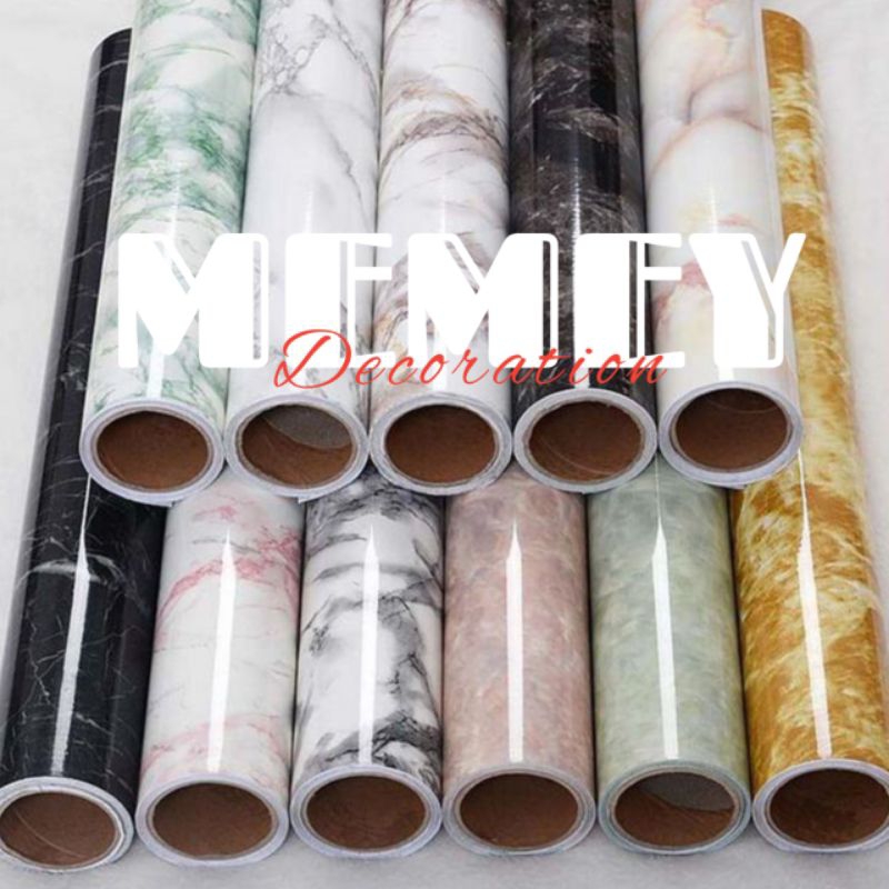 walpaper Dinding Marmer Furniture Dapur Waterproof Anti Noda dan Panas Motif Marmer Marble Serat Kay