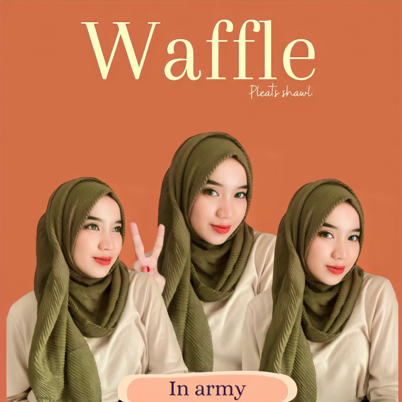 (BYING) Waffle pleats shawl ♡ | versi premium | akun baru