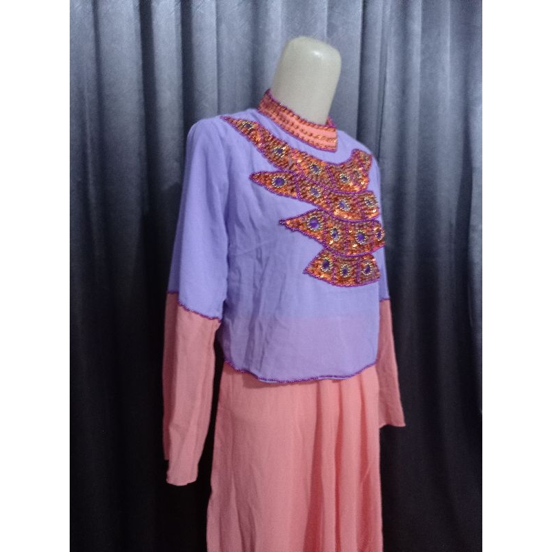 gamis Lilac Payet cantik