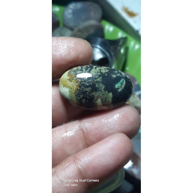 natural batu akik pancawarna lawas garut tembaga klasik kualitas edong