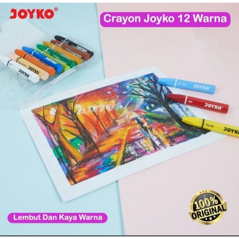 

crayon Set Art Isi 12 Warna Original 13 Warna Oil Pastel Crayon Joyko