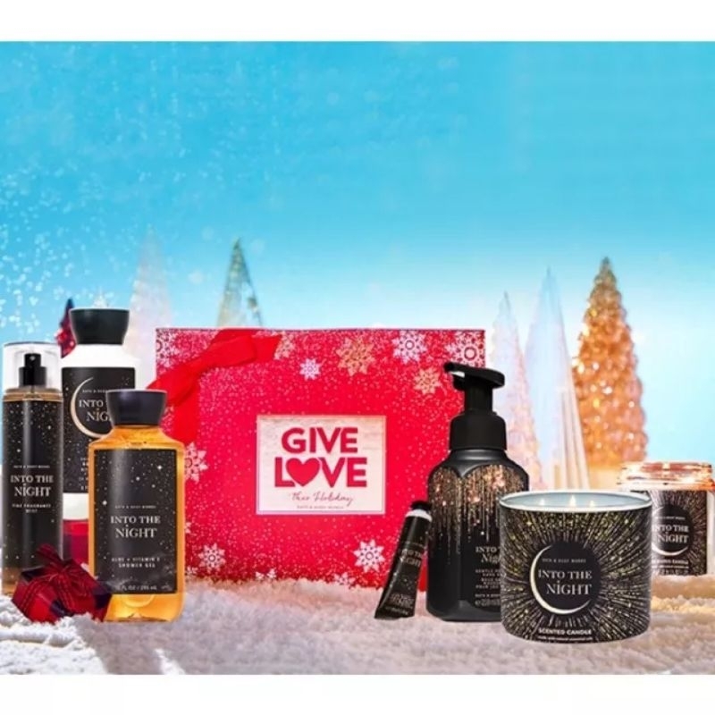 BBW Into The Night Gift Set Box/ Bath Body Works Gift Wedding Seserahan Hampers