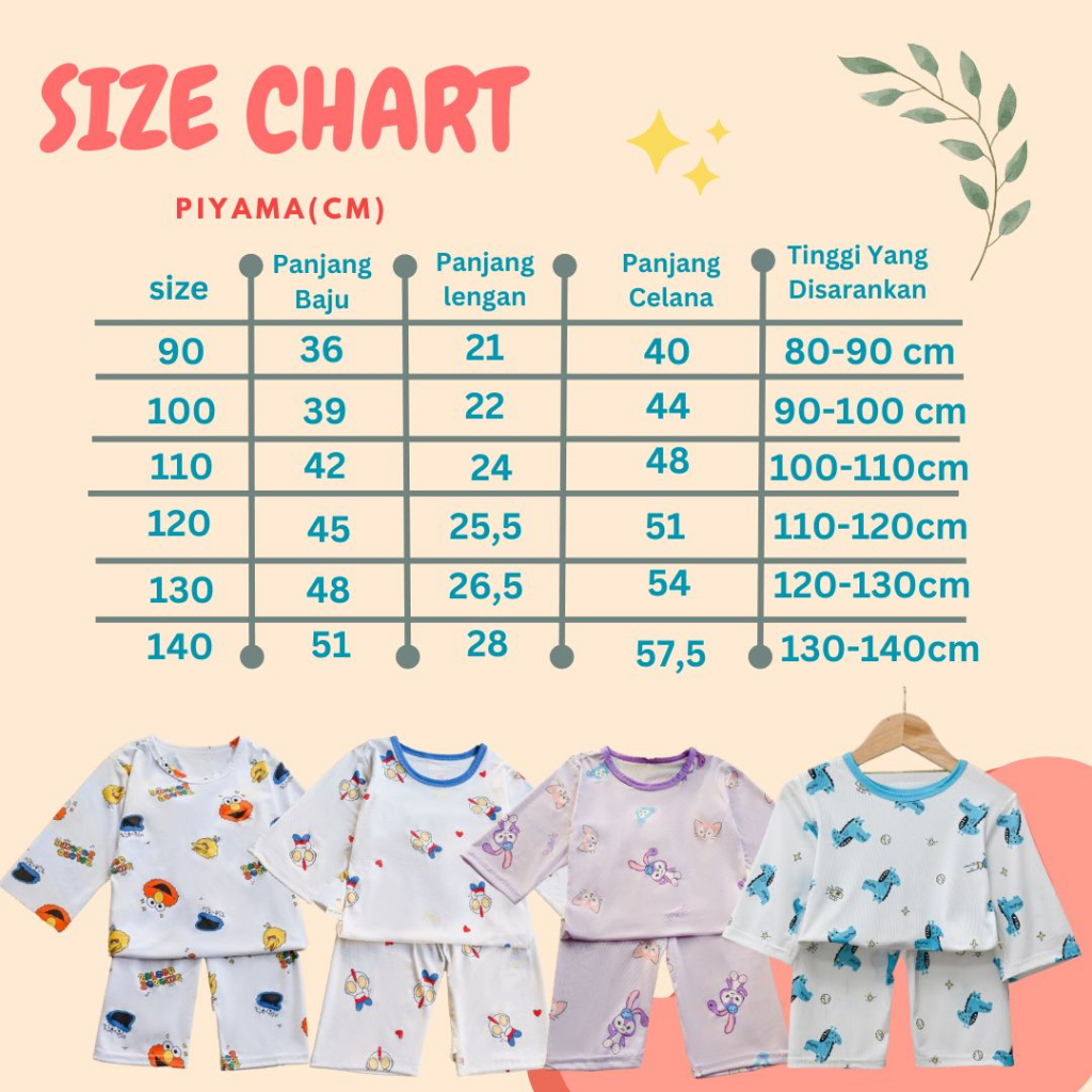 Piyama Knit Lengan Panjang Piyama Knit Sesame Piyama Knit Anak Piyama Anak Lengan Panjang Baju Tidur Anak