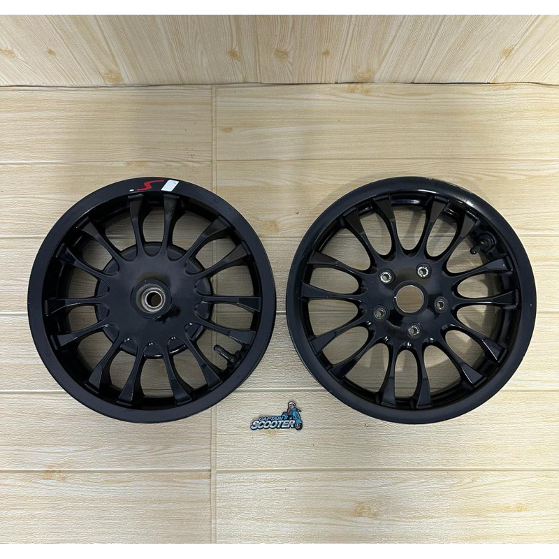 Rims Velg Ori Original Vespa Sprint Black Hitam Primavera LX S R12 Ring12