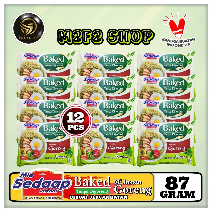 

Mie Sedaap Instant Baked Mi Goreng Original Bahan Bayam | Bag - 87 gr (Kemasan 12 Pcs)