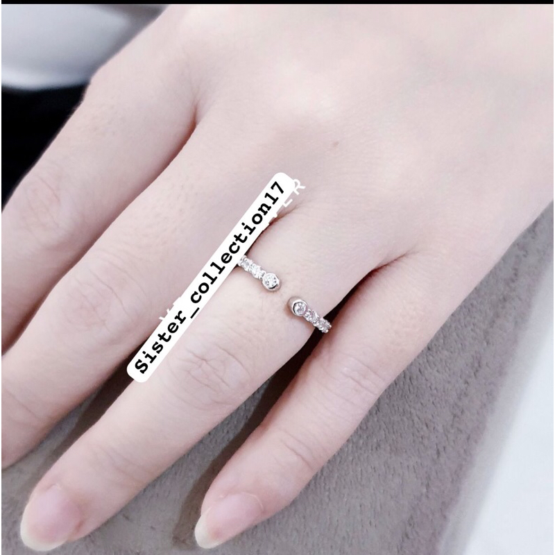 Cincin cewek cincin wanita perak 925 lapis emas putih silver 925 S497
