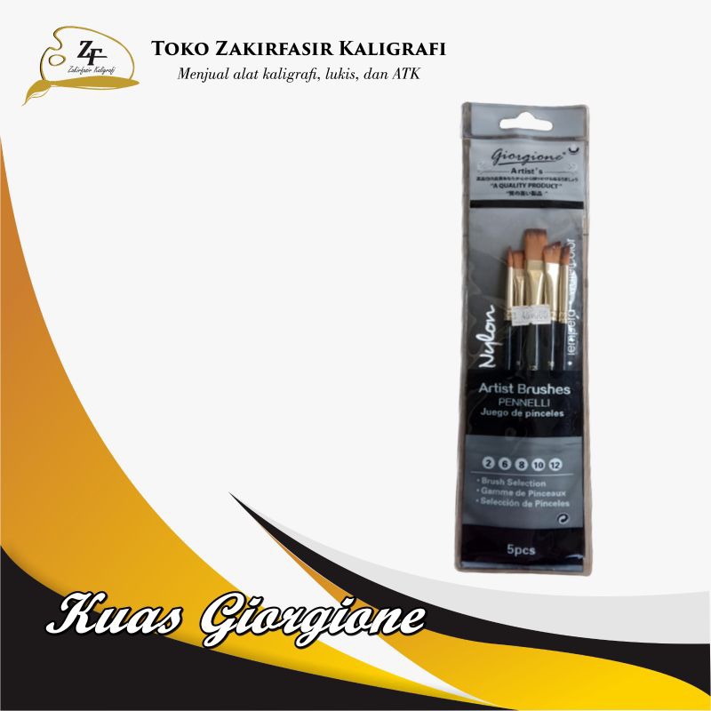 

GIORGIONE PAINT BRUSH SET G- CAMPURAN GOLD KUAS LUKIS 5 PCS/KUAS GIORGIONE SET