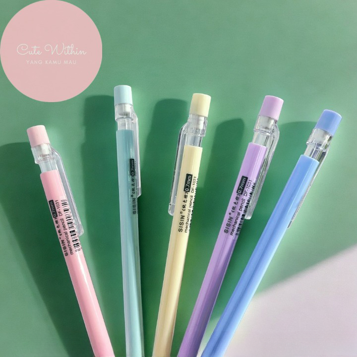 

Pensil Mekanik Cetek Ketebalan 0.7 mm Warna Makaron Pastel - DF 1031 - alat tulis kantor kerja lucu sekolah pencil