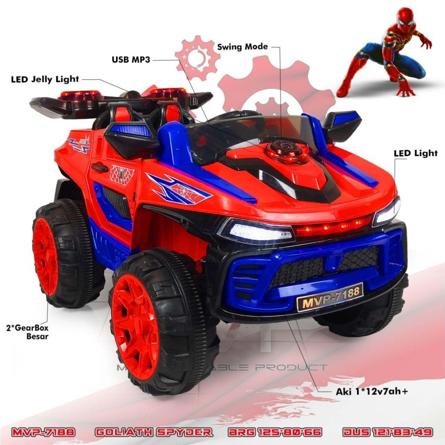 Mainan Anak Mobil Aki PMB Goliath Avengers MVP 7188