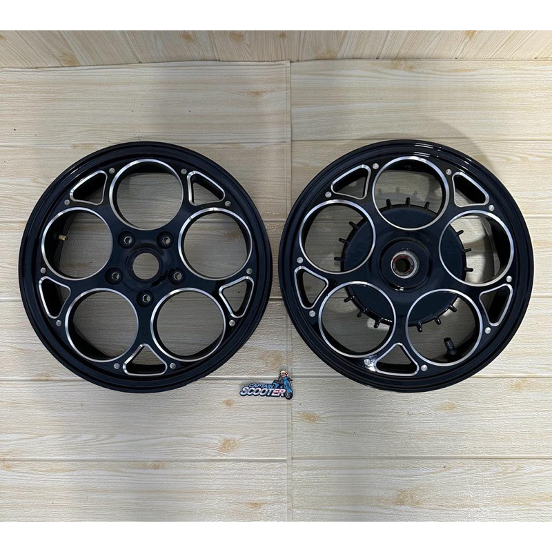 Rims Velg Luigy CS01 W125 Black Vespa Sprint Primavera LX S R12 Ring12