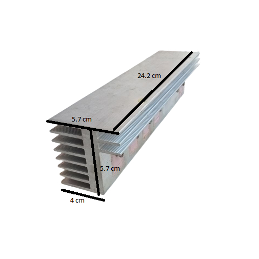 Pendingin Sirip super tebal panjang 24.2 cm cocok untuk power amplifier