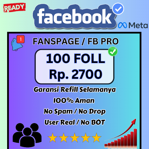 FOLLOWERS FACEBOOK FANSPAGE AKTIF PERMANEN DAN BERGARANSI