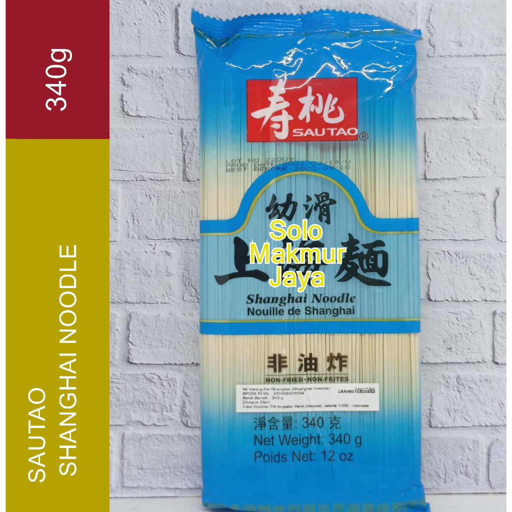 Sau Tao Sautao Shanghai Noodle 340g Mie Kering ala Shanghai dari China