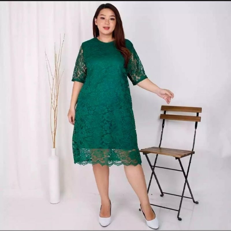 (COD) dress brokat/dress natal/dress pendek/ kebaya dress/kebaya natal/dress pendek