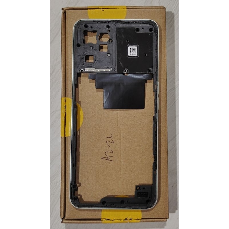 middle frame tulangan samping casing realme c35 green original bekas