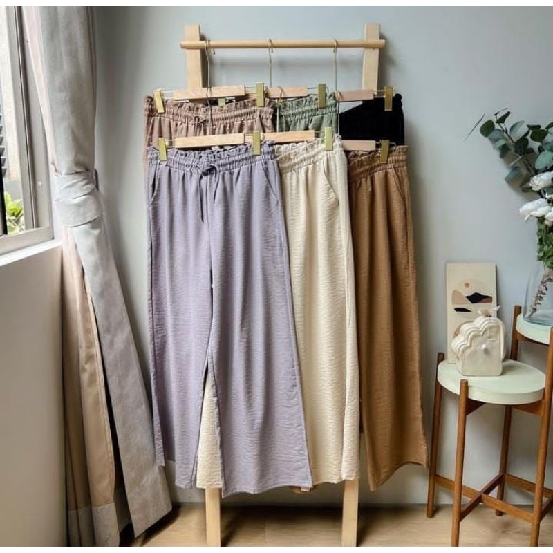 Celana kulot wanita - Celana bahan wanita - Celana panjang santai wanita - Celana panjang outfit kul