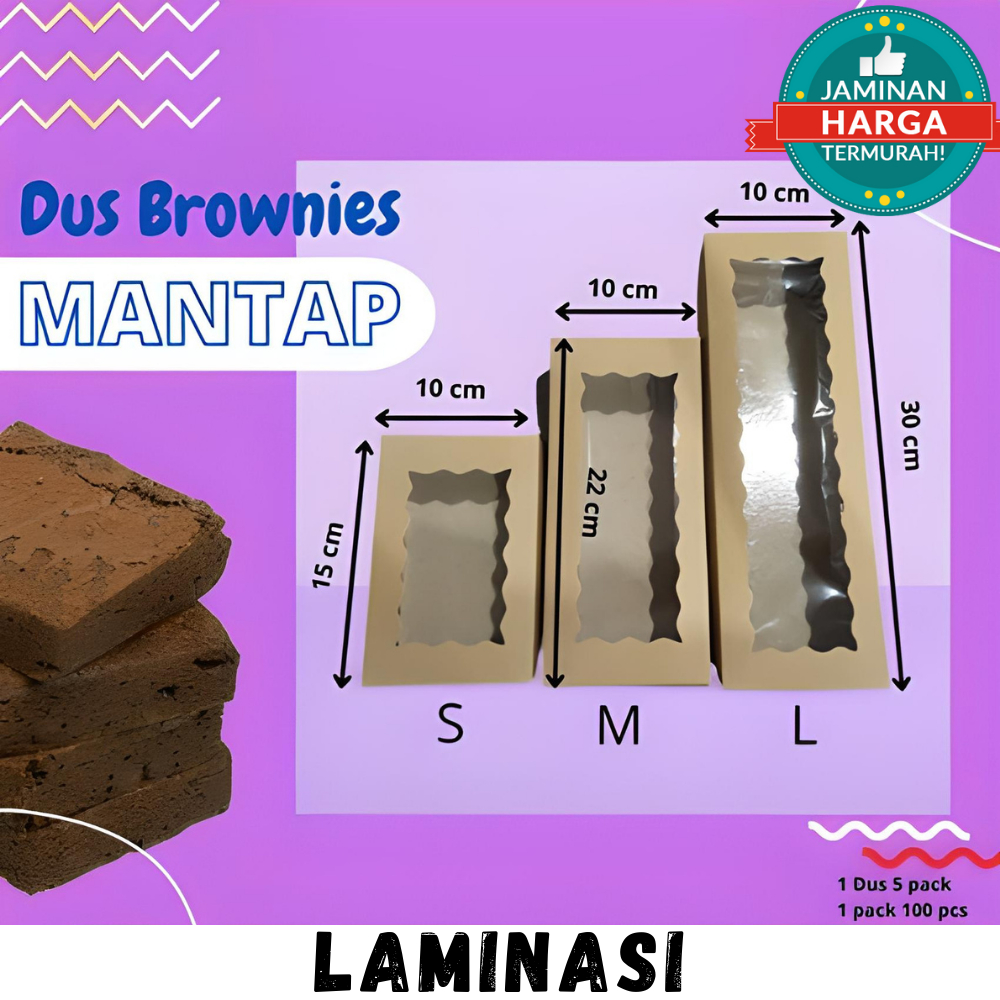 

Kardus Box Brownies Window S M L / Dus Box Kotak Brownis Mika Jendela Laminasi