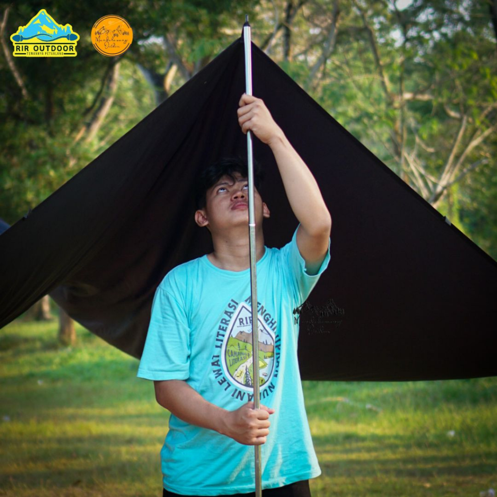 Tiang Flysheet | Tiang Kanopi Flysheet | Tiang Frame Tenda | Pole Flysheet Pole Tenda Sepasang Tiang Flysheet 200cm Material Besi Pole Bivac Ultralight