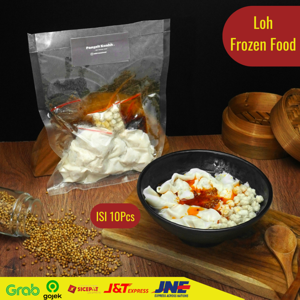

Pangsit Kuah / Pangsit Kuah Frozen / Isi 10pcs / Sudah Dengan Bumbu Kuah + Chili Oil