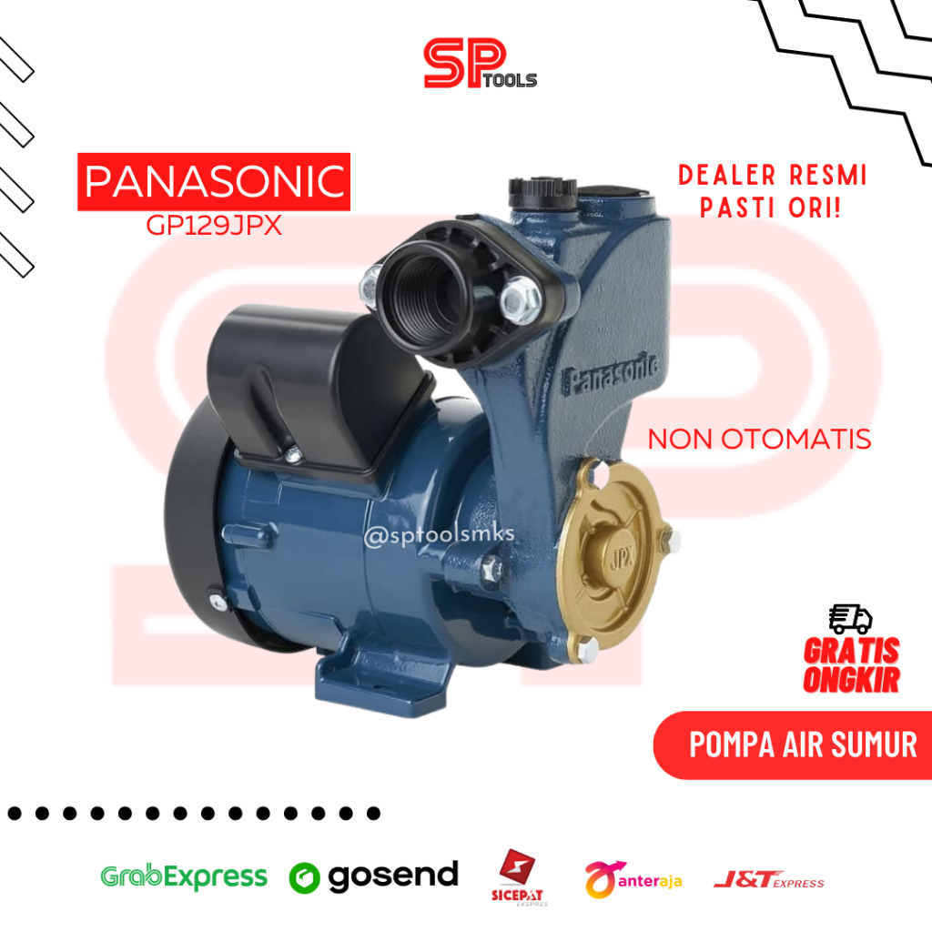 POMPA AIR SUMUR DALAM / DINAMO AIR NON OTOMATIS PANASONIC GP129JPX