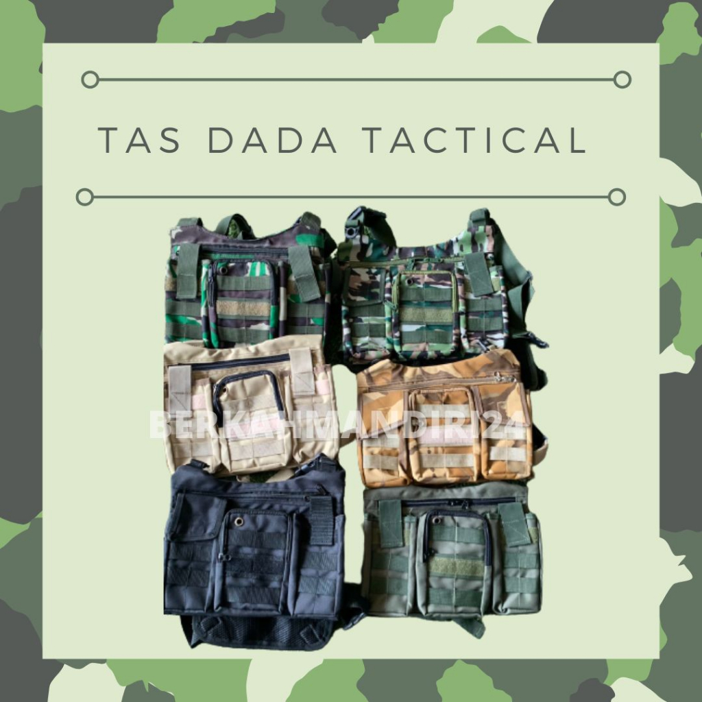 Tas Rompi Dada Tactical Militer TNI AD Tas Chest Bag Multifungsi Depan Dada
