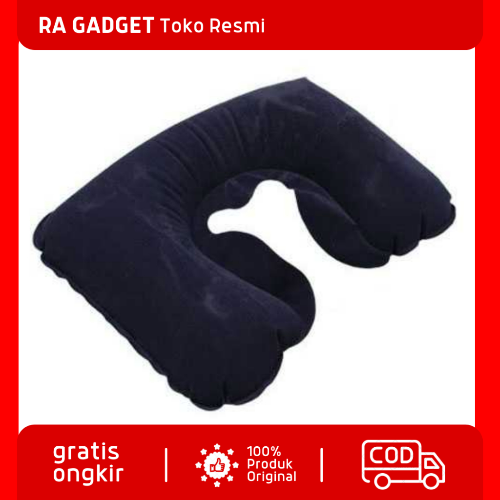 Bantal Leher Inflatable Travel Pillow Air / Bantal Leher Angin Dewasa Anak jumbo Premium Lembut Empu