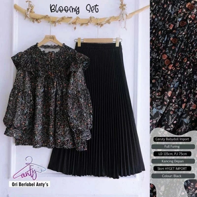 BLOOMY SET ROK KEMEJA