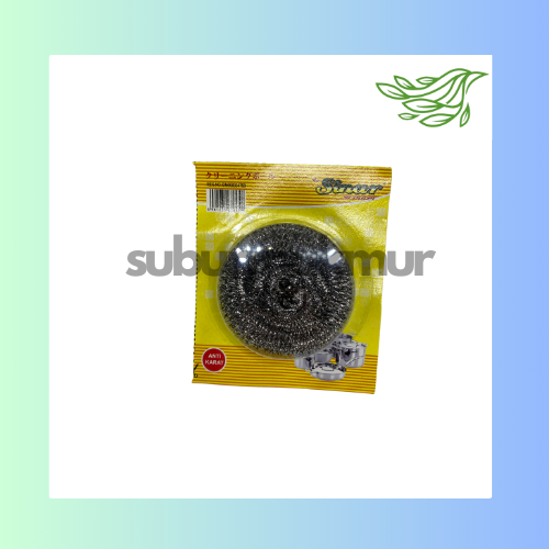 Gosok Panci Stainless SINAR PRESS / Sabut Kawat Cuci Piring Besar 40 gr / Serabut Baja Scourer Clean