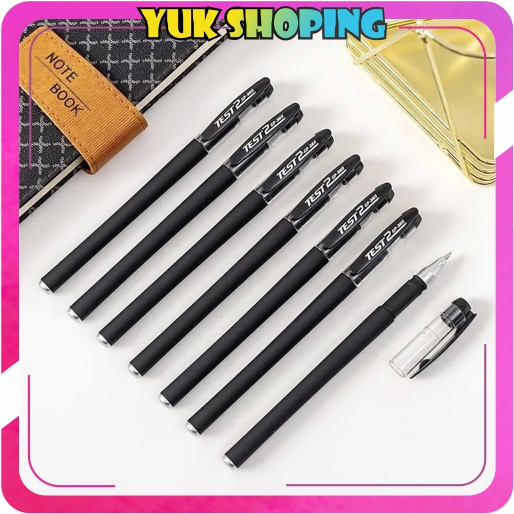 

✧YUKSHOPING✧ Pena Polos Gel Hitam Pulpen Sekolah Kantor Import S082