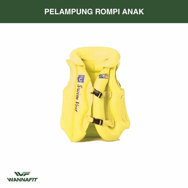 Pelampung Renang anak jaket renang swim vest | rompi renang Wannafit