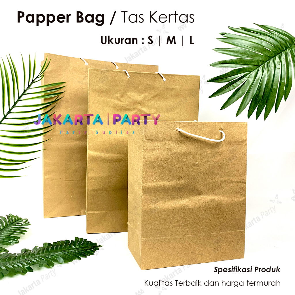 

Papper bag polos / paperbag polos coklat / shopping bang polos