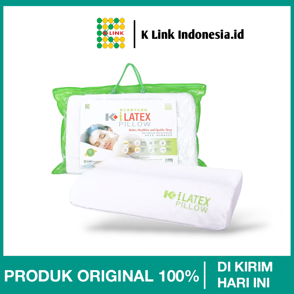KLINK BANTAL TERAPI KESEHATAN K-I LATEX PILLOW 100% ORIGINAL K LINK MENINGKATKAN KUALITAS TIDUR | OF