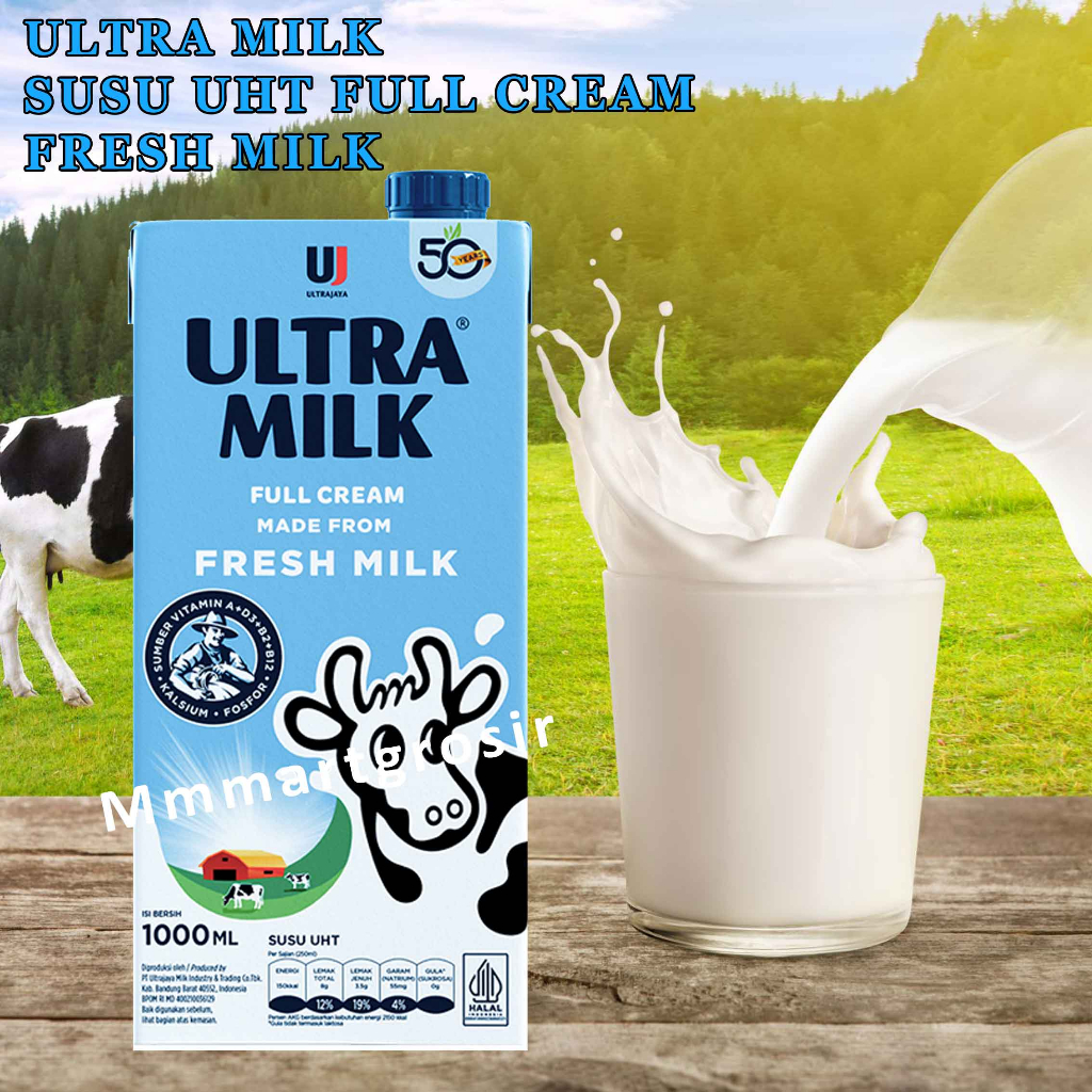 

ULTRA MILK LOW FAT PLAIN 1LT / SUSU UHT / Full Cream / 1000ml