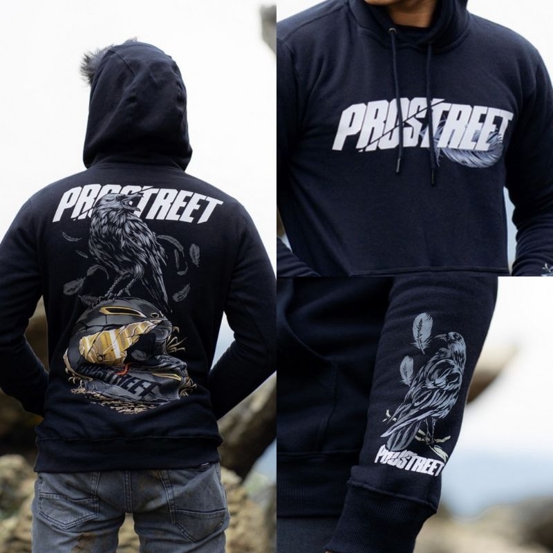 Hoodie Prostreet SPEED HUNTER MOTIF BURUNG GAGAK Jaket Sweater Sunmori Rider Pria/Wanita Kualitas PR