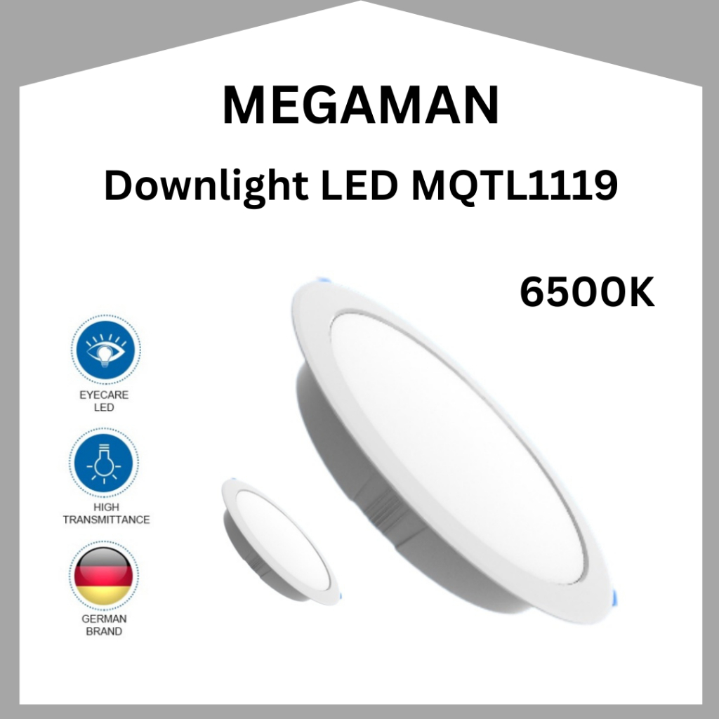 Megaman Downlight Lampu LED MQTL1119 6500K / 5W / 7W / 9W / 12W / 24W