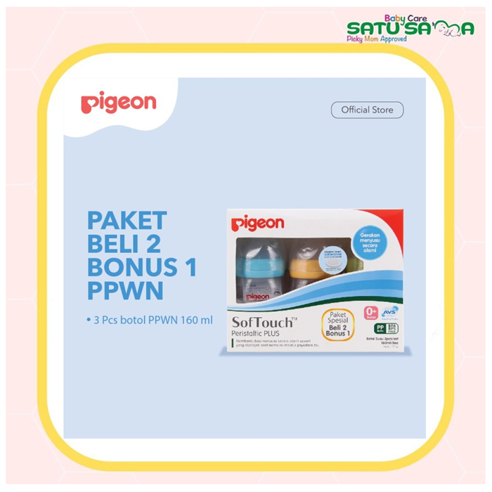 PIGEON BOTOL PPWN P-PLUS NIPPLE (PAKET)