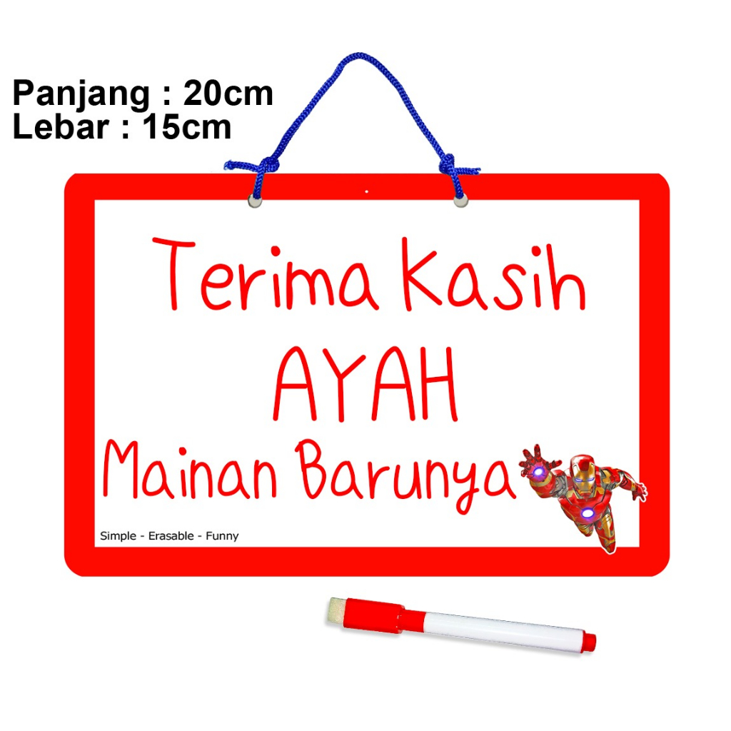 

PAPAN TULIS UNTUK ANAK UKURAN KECIL KARAKTER IRONMAN LUCU A