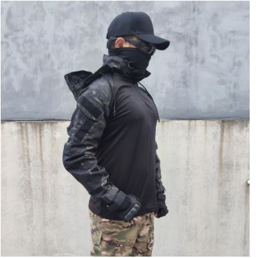 Kaos Combat Shirt BDU 732 Baju Tactical Hoodie Lengan Panjang