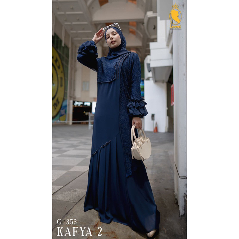 baju gamis Luna HIJAB g 353 kafya 1