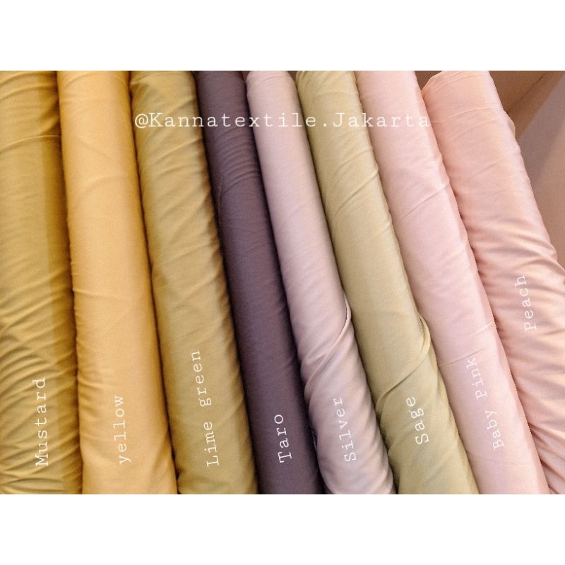 Kain Armani Silky Silk Polos Premium Kain Polos Armani Bahan Lembut Harga Setengah 0,5 Meter
