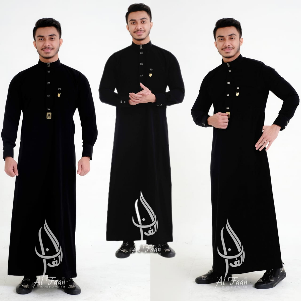 Jubah Pria Gamis Pria Jubah Hitam gamis jubah muslim pria jubba alfaan busana muslim model alharamain alnoor zafeer