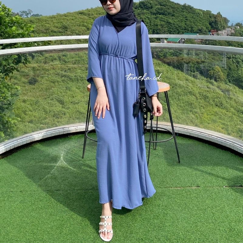 Dress Maxi Bahan Crinkle Airflow SALWA DRESS MAXI