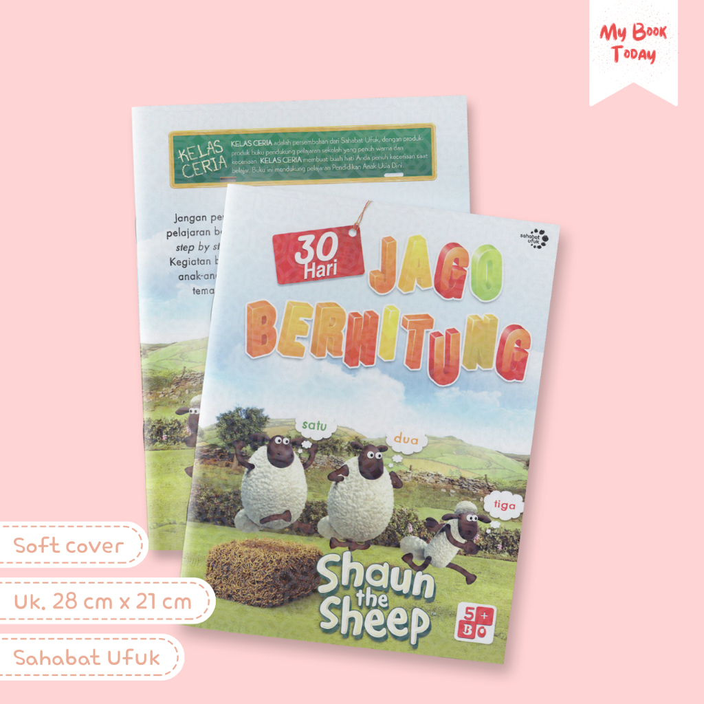 [My Book Today] Buku Anak 30 Hari Jago Berhitung Shaun the Sheep | Buku Belajar Matematika Anak PAUD