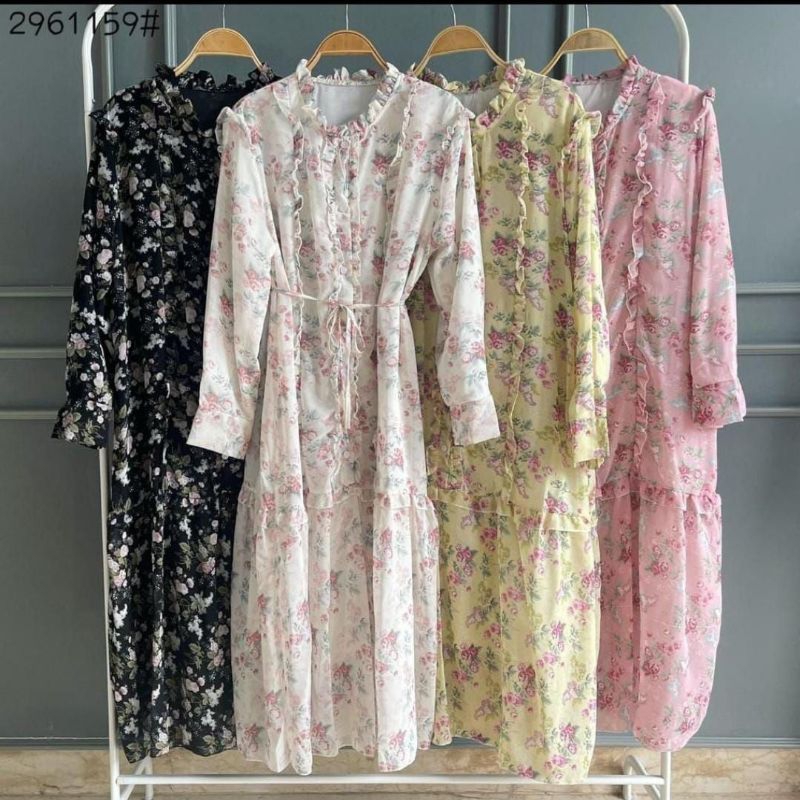 Long Tunik/Dress Renda Burklat BKK Bangkok Ceruty Import 2961159 PREMIUM